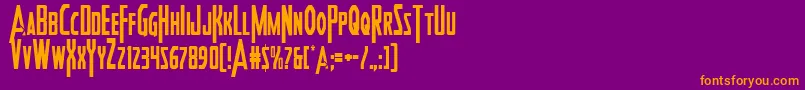 Шрифт Heroesassemblecond2 – оранжевые шрифты на фиолетовом фоне
