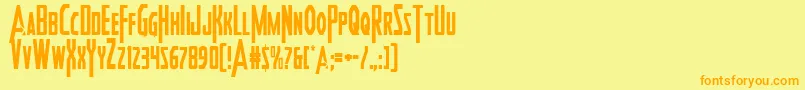 Heroesassemblecond2 Font – Orange Fonts on Yellow Background