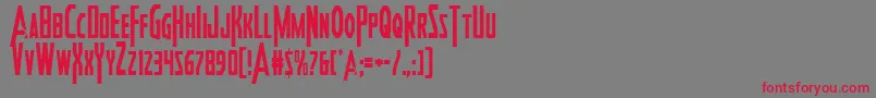 Heroesassemblecond2 Font – Red Fonts on Gray Background