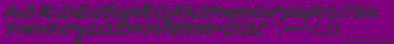 PffreescriptBold-Schriftart – Schwarze Schriften auf violettem Hintergrund