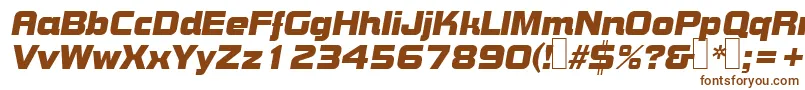 Шрифт B790DecoItalic – коричневые шрифты на белом фоне