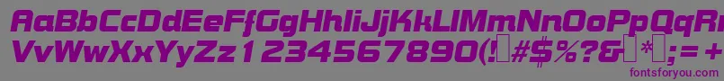 B790DecoItalic Font – Purple Fonts on Gray Background