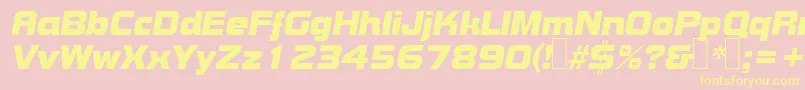 B790DecoItalic Font – Yellow Fonts on Pink Background