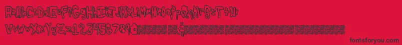 Globtastic Font – Black Fonts on Red Background