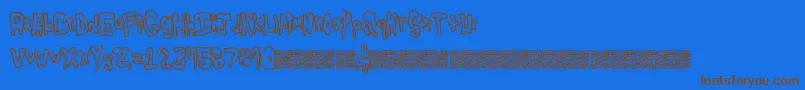 Шрифт Globtastic – коричневые шрифты на синем фоне