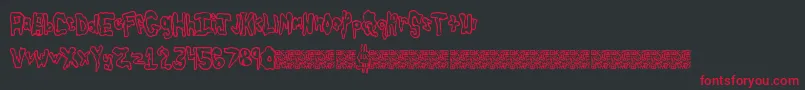 Globtastic Font – Red Fonts on Black Background