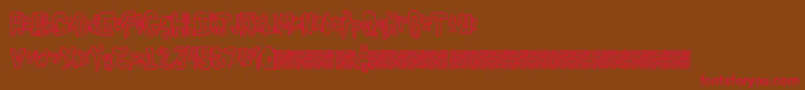 Globtastic Font – Red Fonts on Brown Background