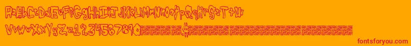 Шрифт Globtastic – красные шрифты на оранжевом фоне