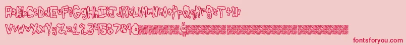 Globtastic Font – Red Fonts on Pink Background