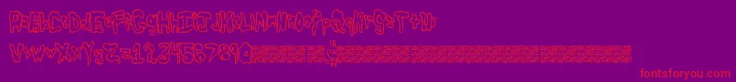 Globtastic Font – Red Fonts on Purple Background