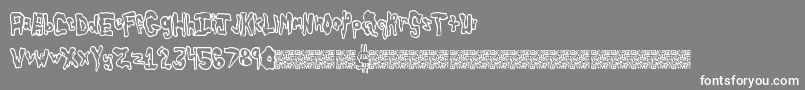 Globtastic Font – White Fonts on Gray Background