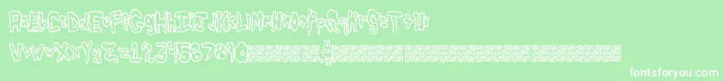 Globtastic Font – White Fonts on Green Background
