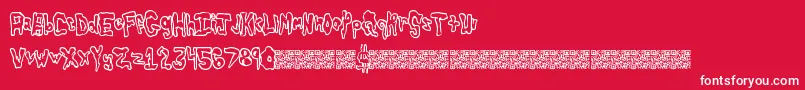 Globtastic Font – White Fonts on Red Background