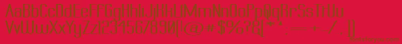 LabtopSuperwideBoldish Font – Brown Fonts on Red Background