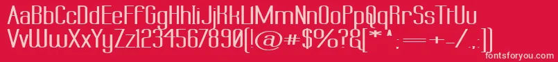 LabtopSuperwideBoldish Font – Pink Fonts on Red Background