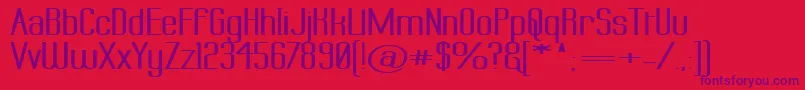 LabtopSuperwideBoldish Font – Purple Fonts on Red Background