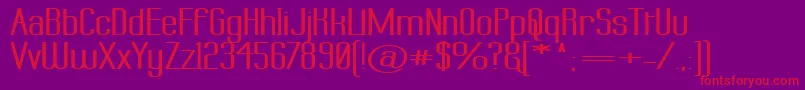 LabtopSuperwideBoldish Font – Red Fonts on Purple Background