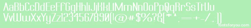 LabtopSuperwideBoldish Font – White Fonts on Green Background