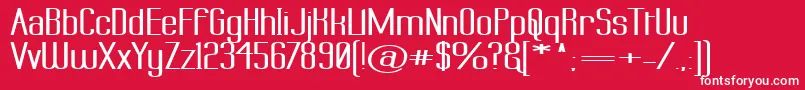 LabtopSuperwideBoldish Font – White Fonts on Red Background