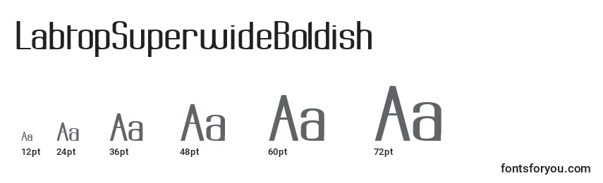 LabtopSuperwideBoldish Font Sizes