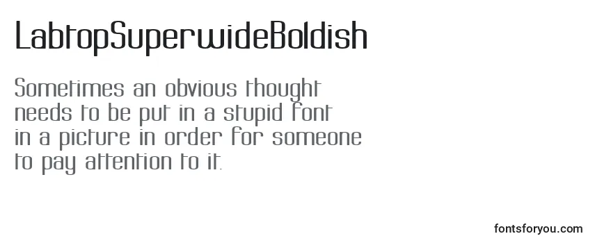 LabtopSuperwideBoldish Font