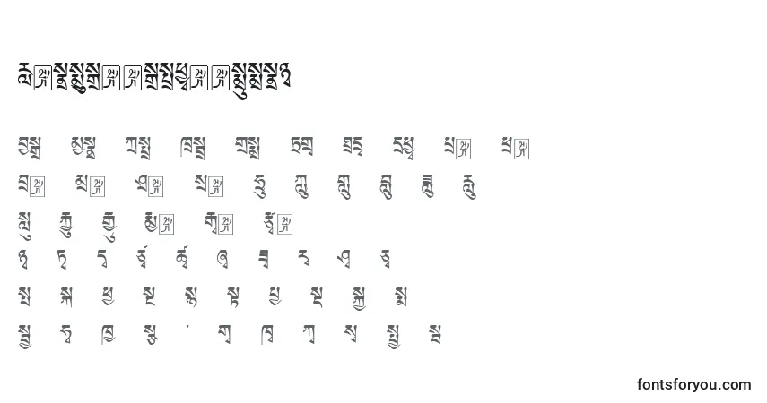 Fuente Tibetanmachineweb1 - alfabeto, números, caracteres especiales