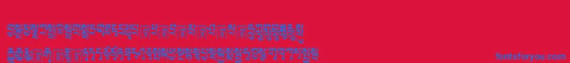 Tibetanmachineweb1 Font – Blue Fonts on Red Background