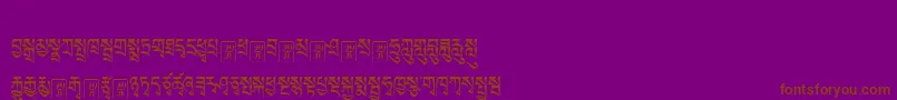 Tibetanmachineweb1 Font – Brown Fonts on Purple Background