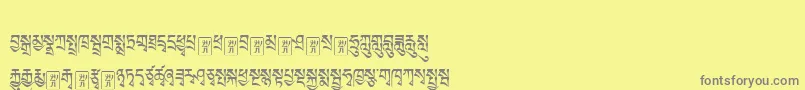 Tibetanmachineweb1 Font – Gray Fonts on Yellow Background