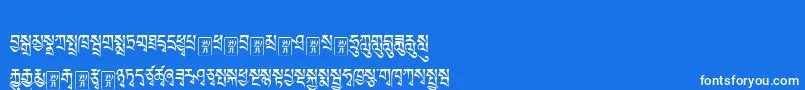 Tibetanmachineweb1 Font – White Fonts on Blue Background