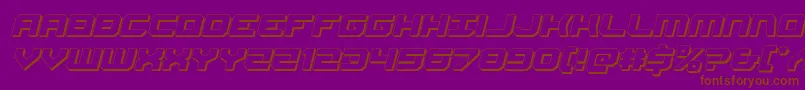 Gearhead3Dital Font – Brown Fonts on Purple Background