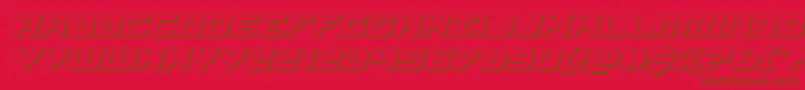 Gearhead3Dital Font – Brown Fonts on Red Background