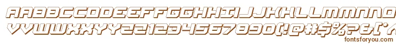 フォントGearhead3Dital – 茶色のフォント