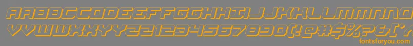 fuente Gearhead3Dital – Fuentes Naranjas Sobre Fondo Gris