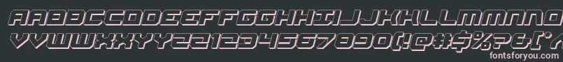 Gearhead3Dital Font – Pink Fonts on Black Background
