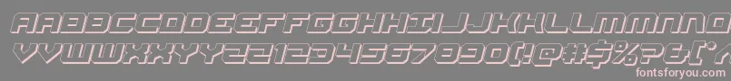 Gearhead3Dital-Schriftart – Rosa Schriften auf grauem Hintergrund