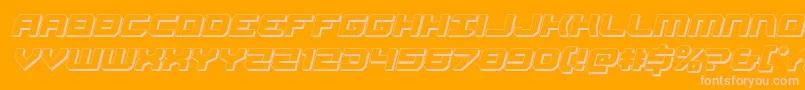 フォントGearhead3Dital – オレンジの背景にピンクのフォント