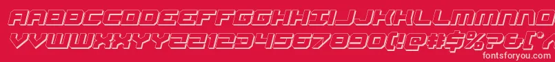 Gearhead3Dital Font – Pink Fonts on Red Background