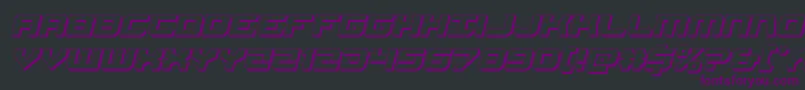 Gearhead3Dital-Schriftart – Violette Schriften auf schwarzem Hintergrund