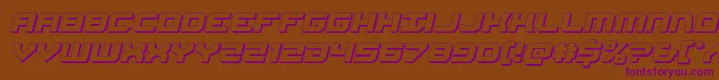 Gearhead3Dital Font – Purple Fonts on Brown Background