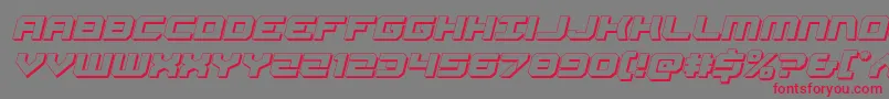 Gearhead3Dital-Schriftart – Rote Schriften auf grauem Hintergrund