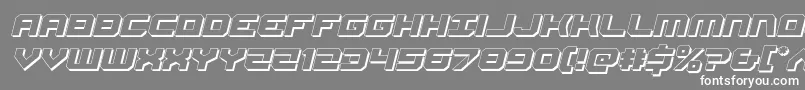 Police Gearhead3Dital – polices blanches sur fond gris