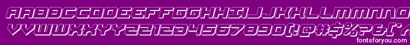 Gearhead3Dital Font – White Fonts on Purple Background