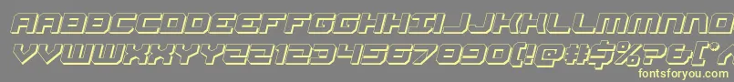 Weitere Informationen zur Gearhead3Dital-Schriftart Gearhead3Dital-Schriftart – Gelbe Schriften auf grauem Hintergrund