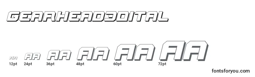 Gearhead3Dital Font Sizes