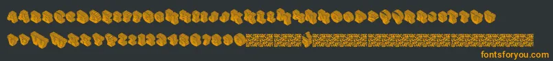 Gotcha Font – Orange Fonts on Black Background