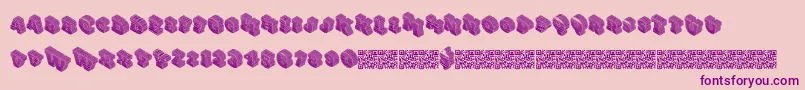 Gotcha-Schriftart – Violette Schriften auf rosa Hintergrund