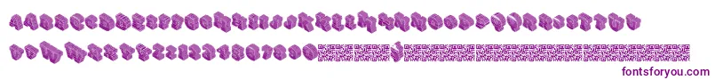 Gotcha-Schriftart – Violette Schriften auf weißem Hintergrund