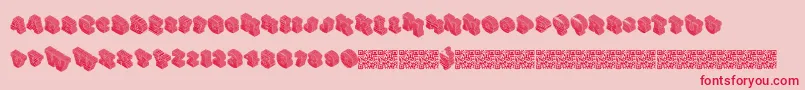 Gotcha-Schriftart – Rote Schriften auf rosa Hintergrund