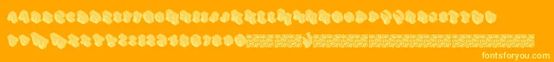 Gotcha Font – Yellow Fonts on Orange Background